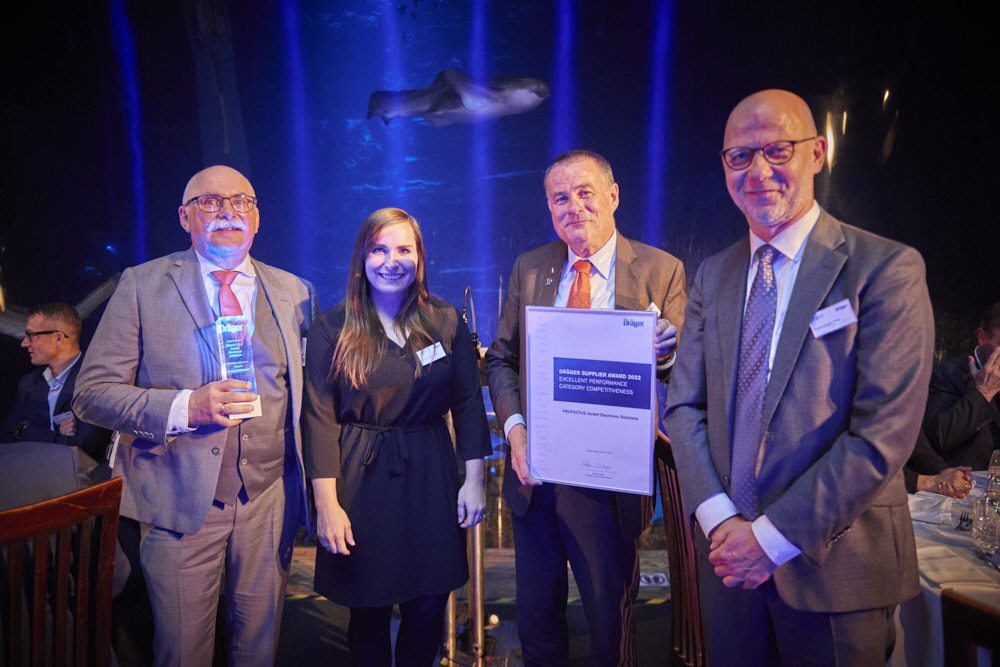 PROFECTUS erhält Dräger Supplier Award für „Wettbewerbsfähigkeit“